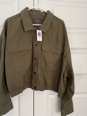 Torrid NWT Olive Utility Button-Front Jacket Size 4 4X